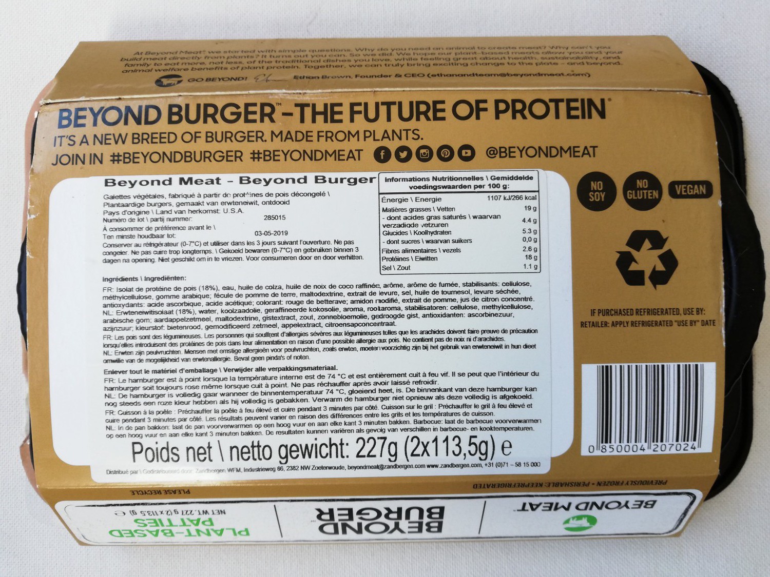 Beyond Burger verpakking
