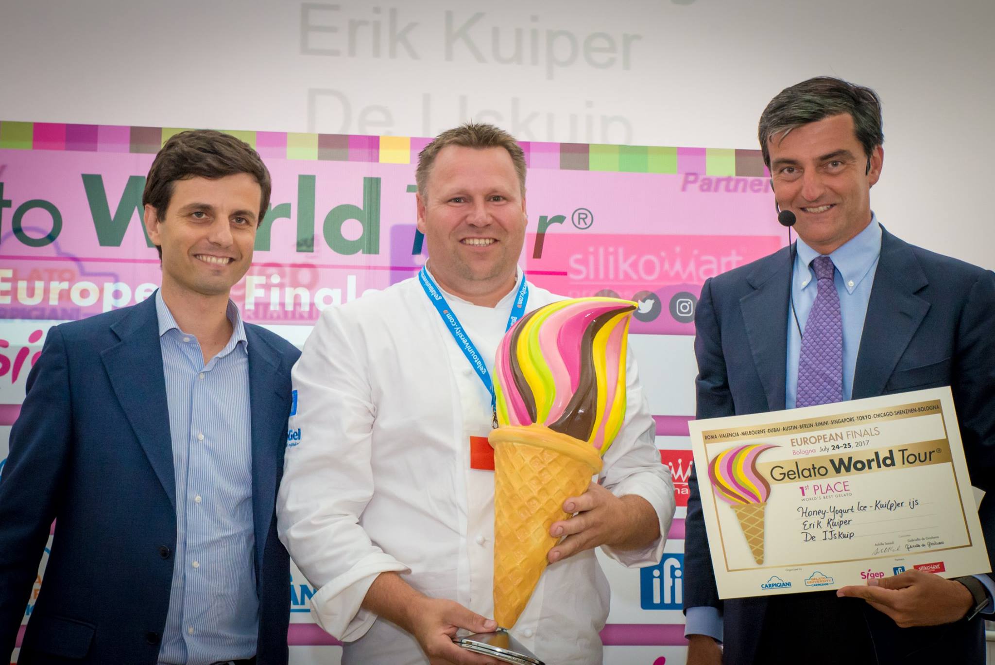 Erik Kuiper gelato world tour eerste prijs
