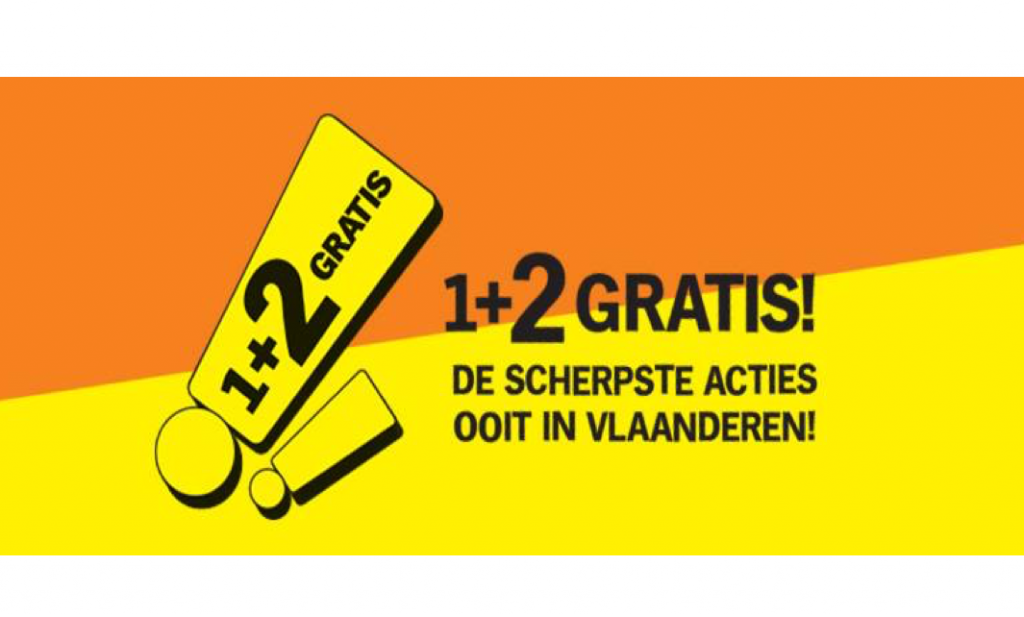 Ongezien in België: ‘1+2 gratis’ bij Albert Heijn