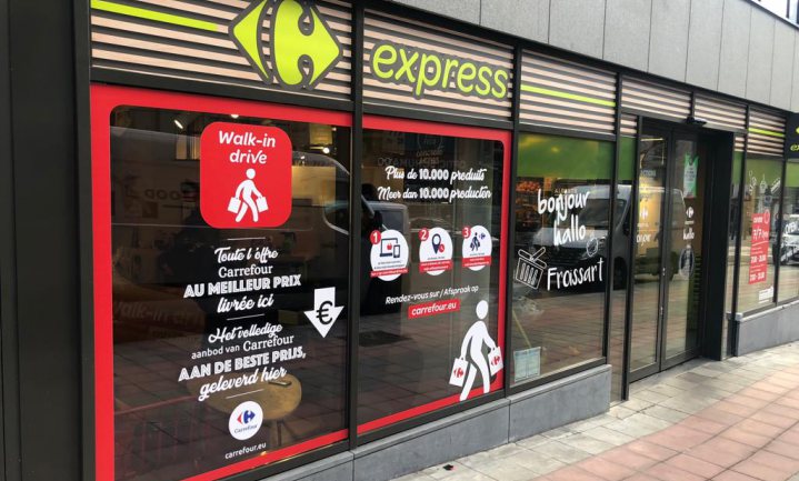 Carrefour opent afhaalpunt voor voetgangers in Brussel