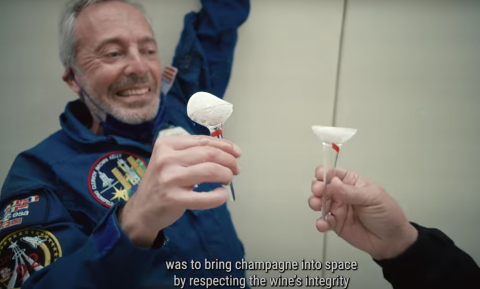 Champagne voor in de ruimte