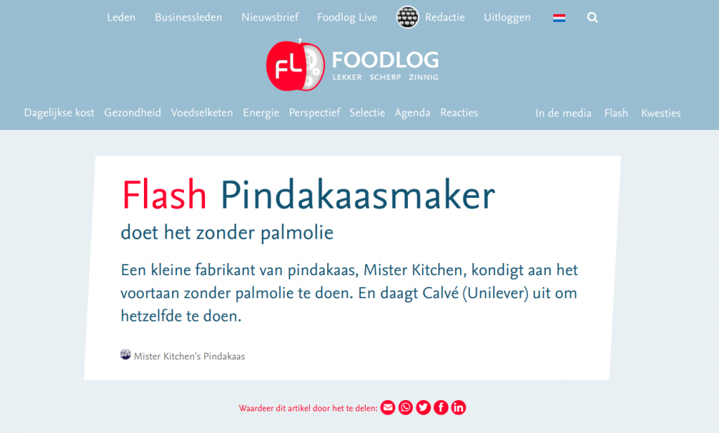 Nieuw op Foodlog: Flash
