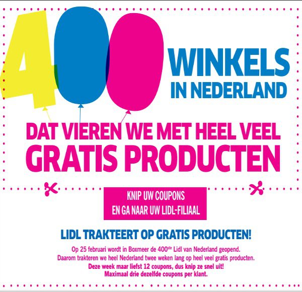 Lidl trakteert heel NL bij opening 400ste winkel