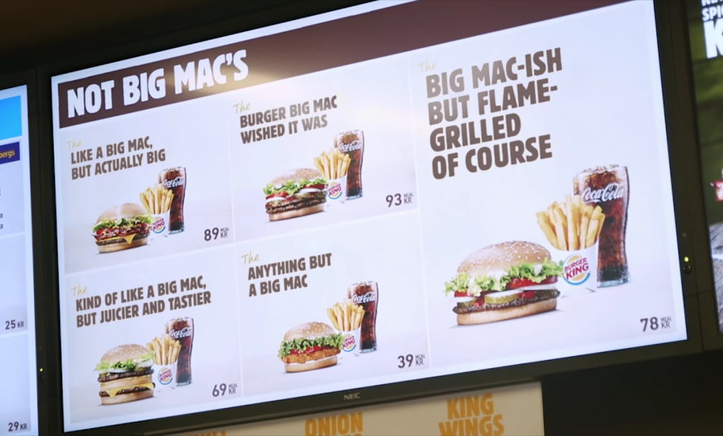 Burger King trolt McDonald’s met ‘Not Big Macs’