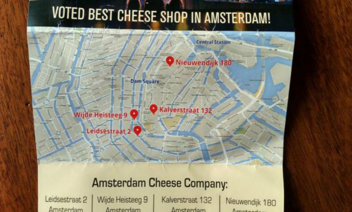 ‘Beste kaaswinkel Amsterdam’ blijkt verzinsel
