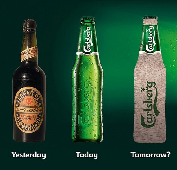Carlsberg gaat bier bottelen in houtvezels