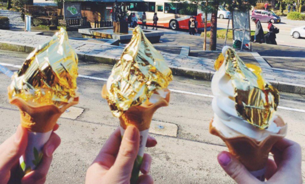 Gouden ijsjes in Japan