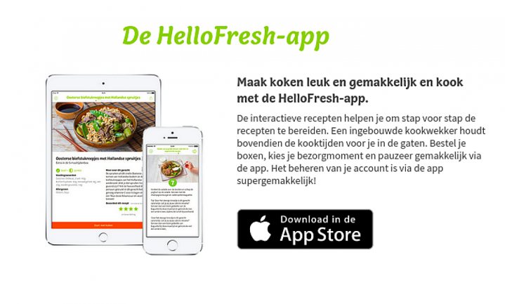 HelloFresh komt met app