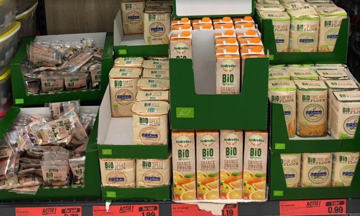 Aandeel biologisch in supermarkten bleef stabiel, aandeel speciaalzaken groeide