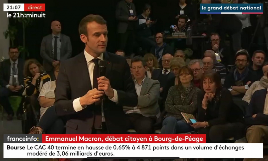 Opnieuw bewondering voor Macron na gesprek met burgers