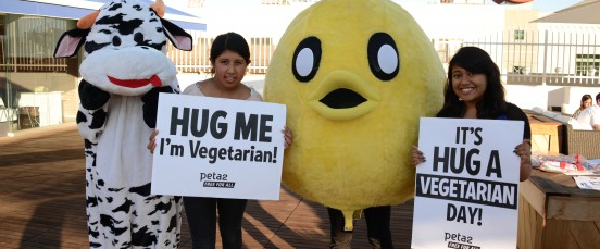 Stop the war, hug a vegetarian
