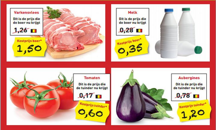 Belgische boeren maken ‘reclamefolder’ voor hogere prijzen