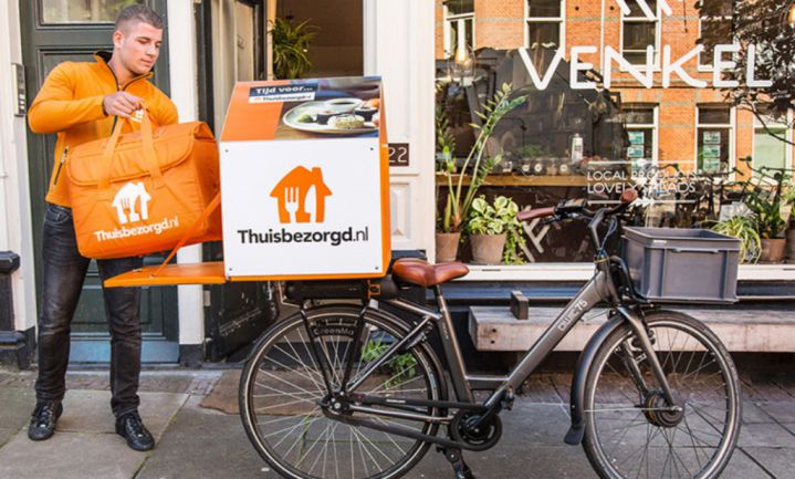 Thuisbezorgd.nl bezorgt sneller en verder door elektrische fiets