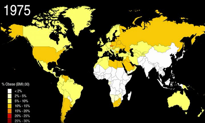 Obesitas wereldwijd 1975-2014 in 40 seconden
